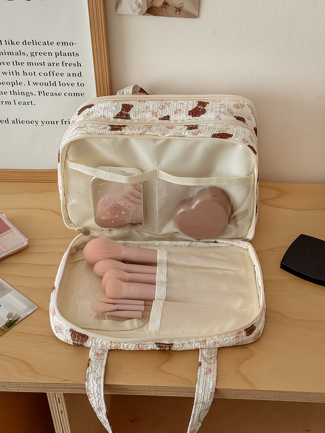 Airfriend Bear Makeup Bag Pouc - огляд і ціна Luxury Bags In China Wholesale