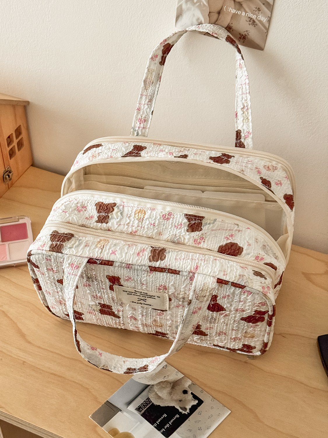 Airfriend Bear Makeup Bag Pouc - огляд і ціна Luxury Bags In China Wholesale