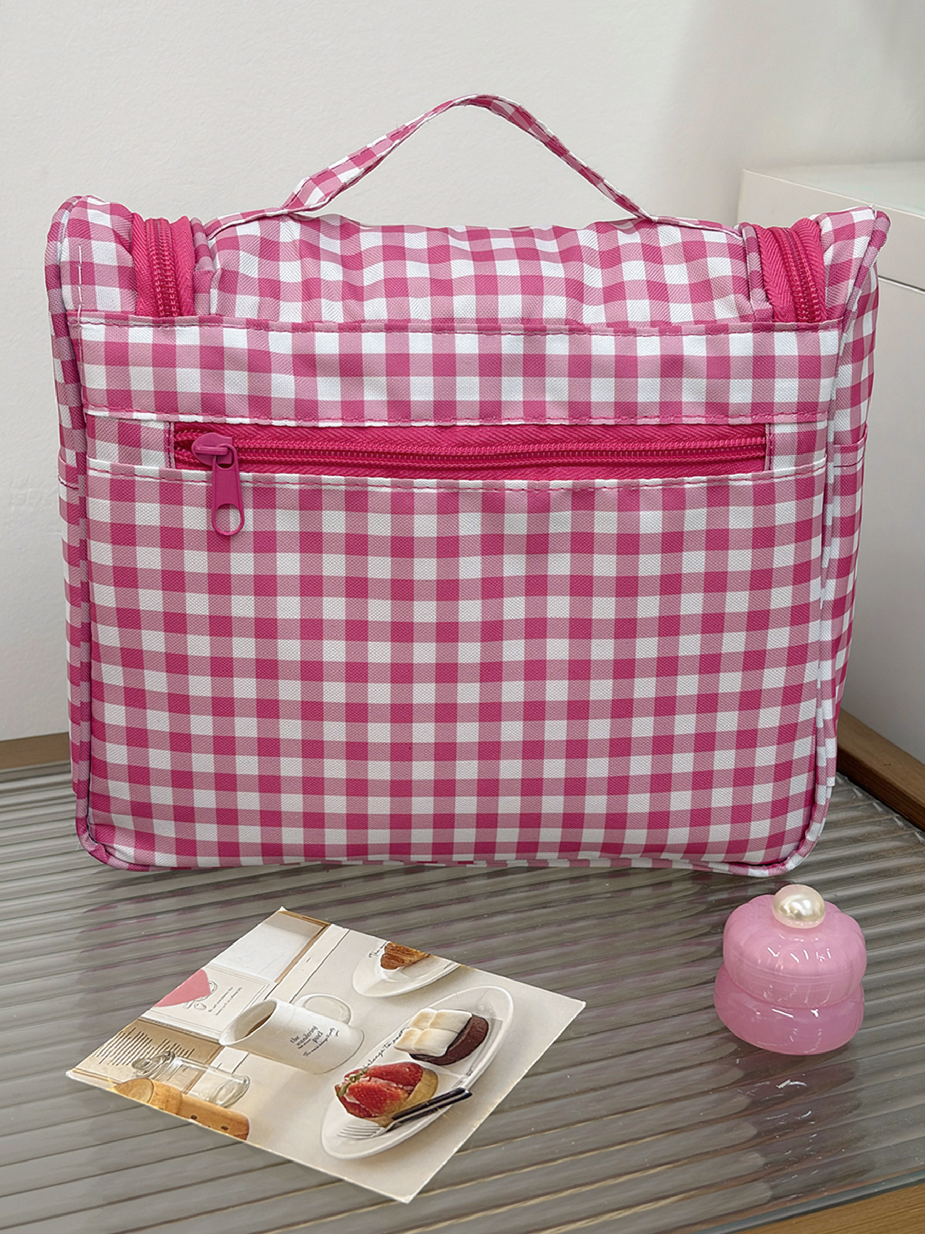 Airfriend Cute Grid Makeup Bag - огляд і ціна Luxury Bags In China Wholesale
