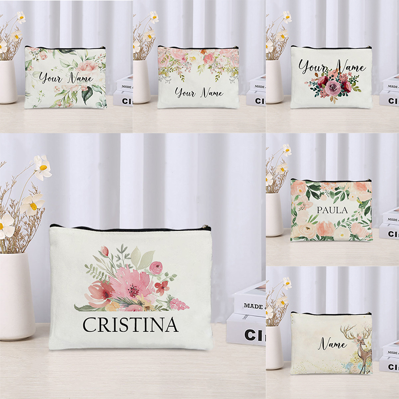 Custom Name Florals Travel Mak - огляд і ціна Luxury Ziploc Bags