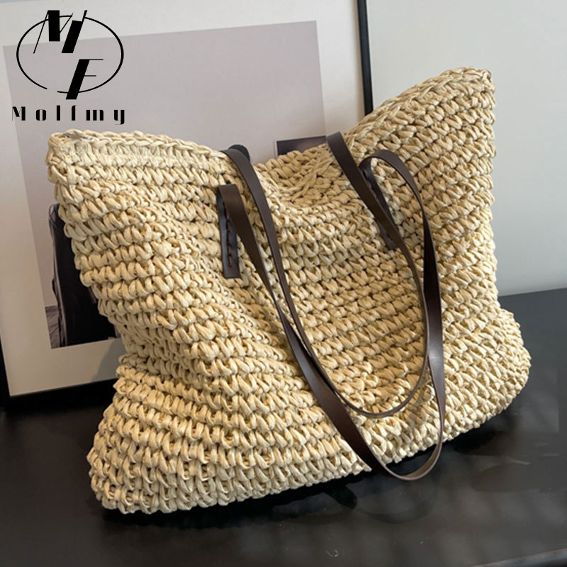 Straw Woven Tote Bags Casual L - огляд і ціна Luxury Bags For Summer