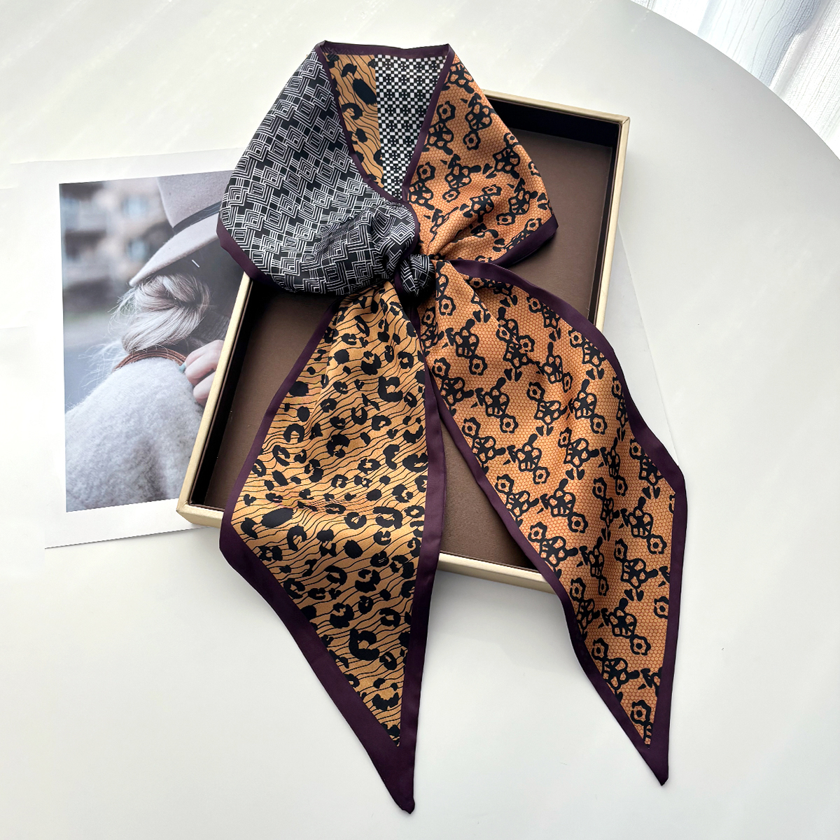 Leopard Printed Skinny Scarf F - огляд і ціна Luxury Bags For Summer