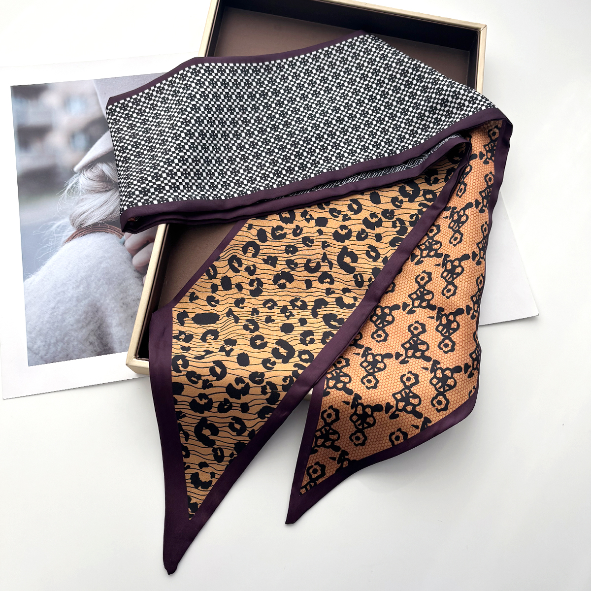 Leopard Printed Skinny Scarf F - огляд і ціна Luxury Bags For Summer