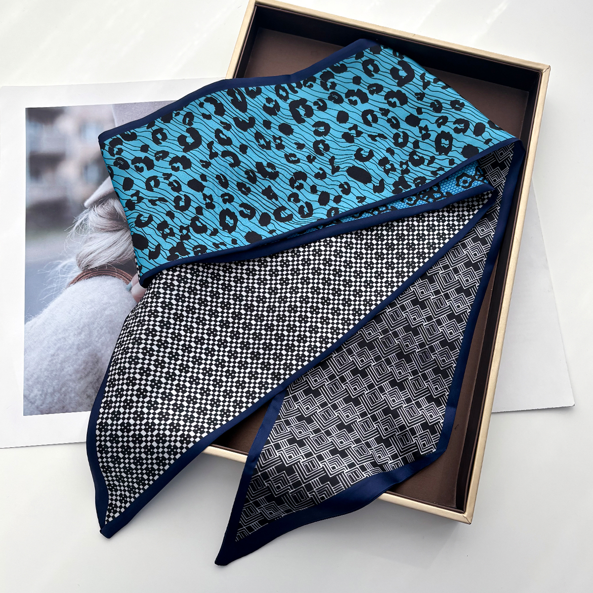 Leopard Printed Skinny Scarf F - огляд і ціна Luxury Bags For Summer